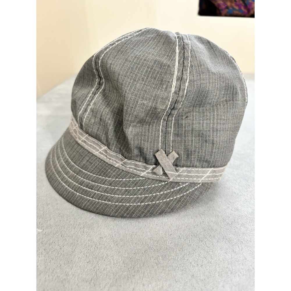 Goorin Bros Sz S Y2K Bucket Hat Gray Indie Newsboy Chambray Wool Blend‎ Unisex